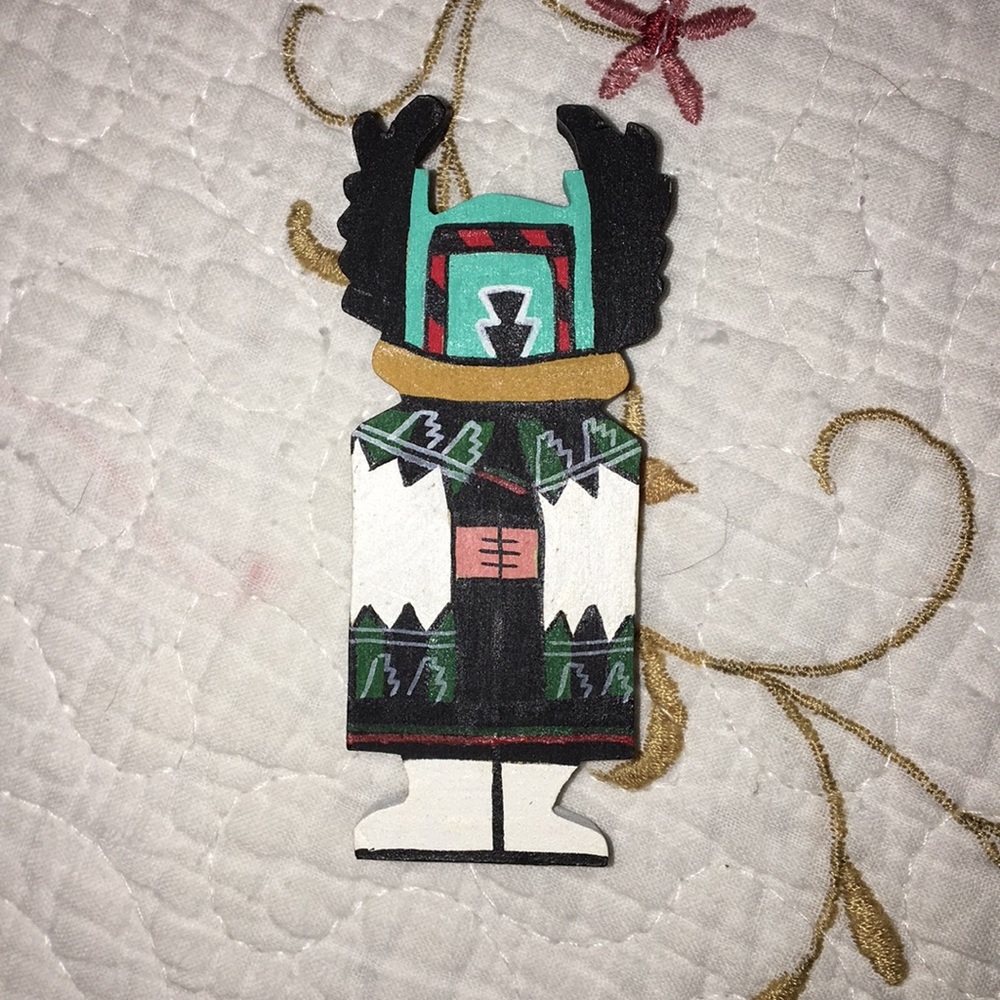 Wooden Native American Style Pin